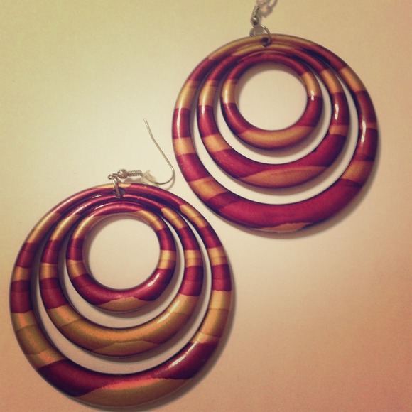 Funky hoop Retro earring set