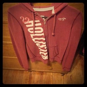 Maroon Hollister jacket.