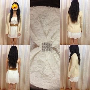 White Lace Bubble Dress