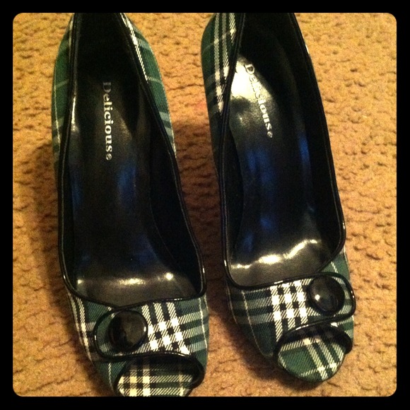 Green heels.