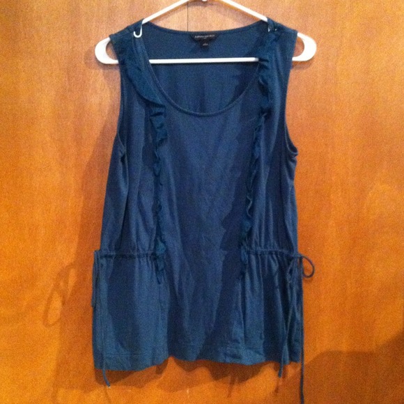 Banana republic teal ruffle top