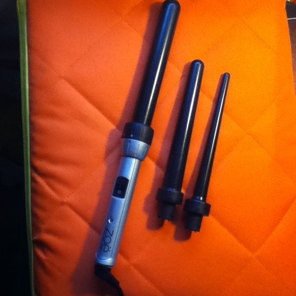Zoë curling wand, 3 interchangeable barrels
