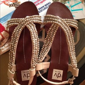 dolce vita beaded sandals size 5 1/2. new