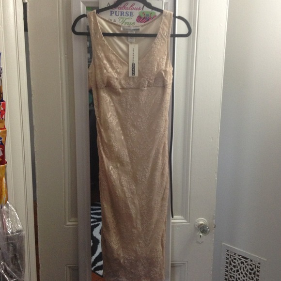 Nude lace dress