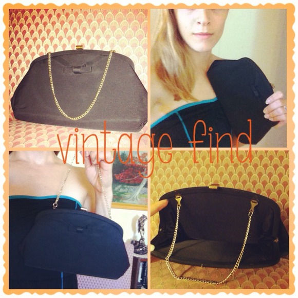 Black vintage clutch - Picture 1 of 1