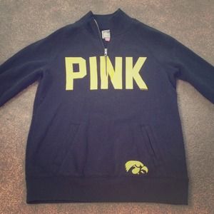 Victoria's Secret hawkeye quarter zip up