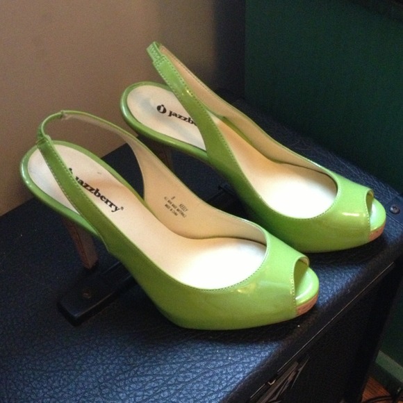 Key lime sling backs