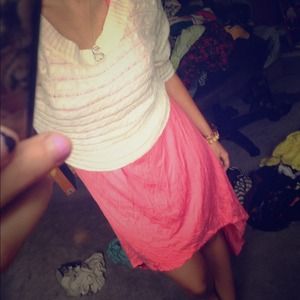 Sweater and hi lo maxi dress SET