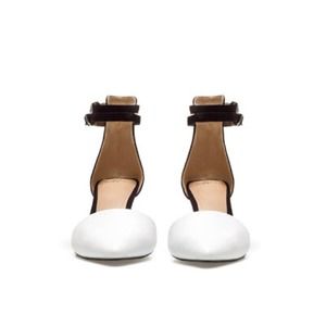 Sold. Zara vamp ankle strap shoe