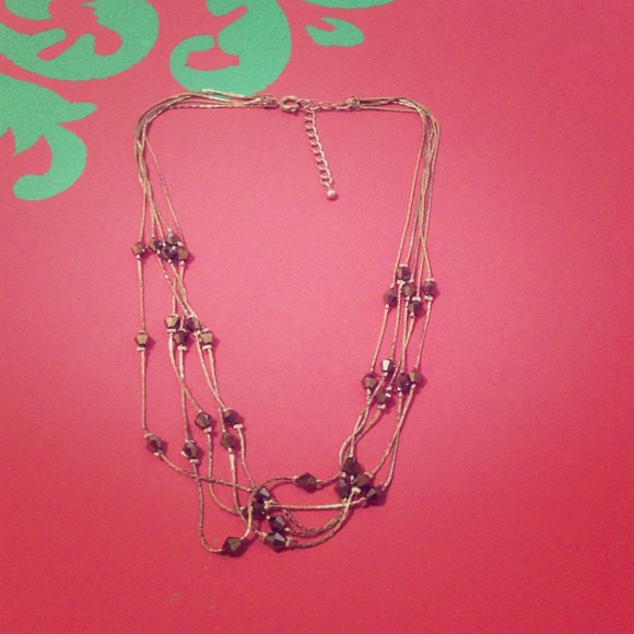 Black silver necklace