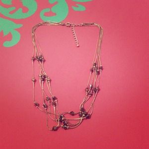 Black silver necklace