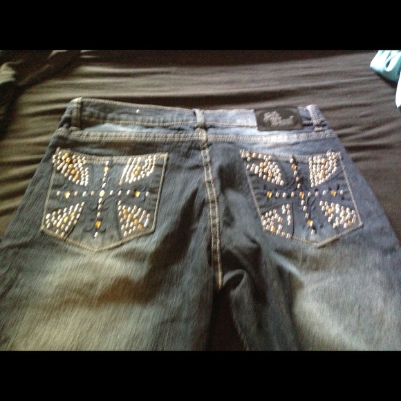 One pair of size 9 Old School dark Skinny Jeans - Picture 2 of 2