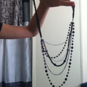Black and silver necklace