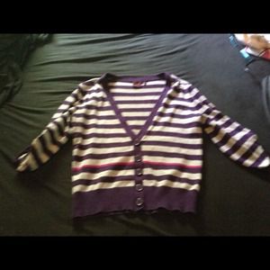 Takeout half sweater Long sleeve buttoned cardigan