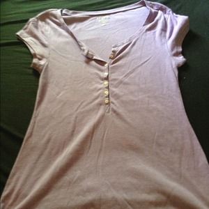 Never worn lavender Tee with button up