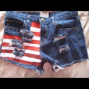 💜Custom made flag shorts 💜