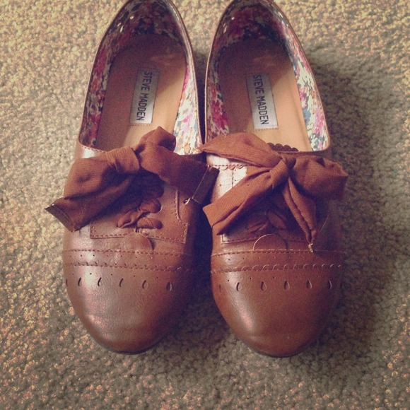 💕Reduced💕 Steve Madden brown leather flats