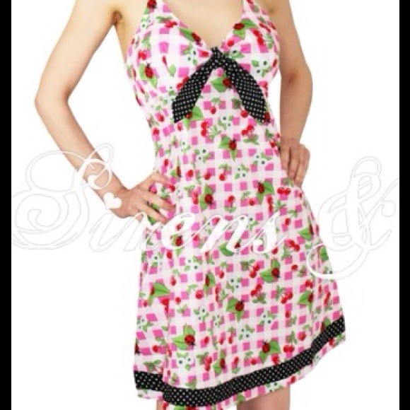 Rockabilly Pin up halter dress