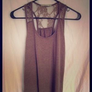 Lace racer back tank