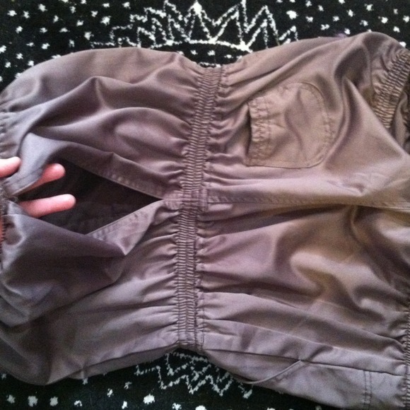 🎀Beige strapless sexy silk romper🎀 - Picture 3 of 3