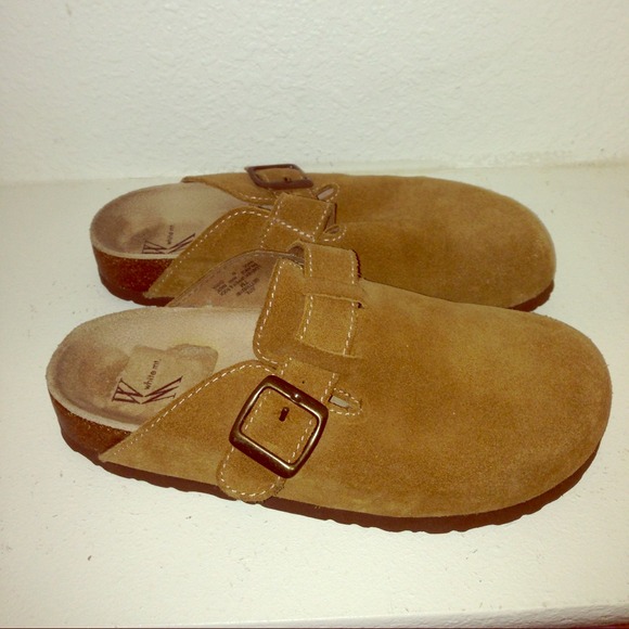 🎯SOLD🎯Clogs, Sz 7, tan leather upper, great