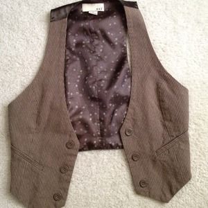 Brown striped vest