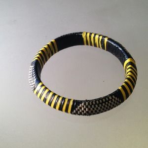 Black and yellow bracelet