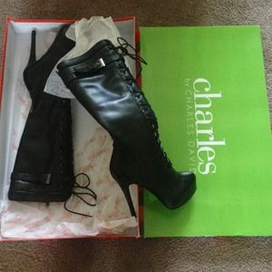 Knee high Charles David boots.
