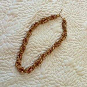 Chunky beaded gold necklace-bundled