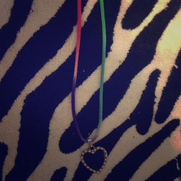 Justice moon neckless dimond rainbow