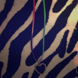 Justice moon neckless dimond rainbow