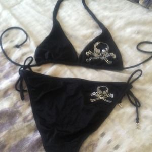 Blk Skull VS bikini NWOT