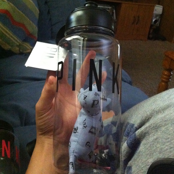 Victoria's Secret lavender dog with water bottle