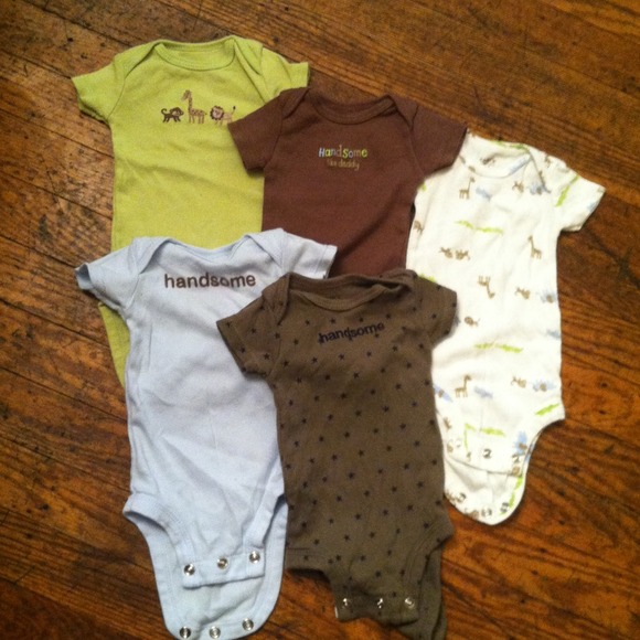 SOLD Five baby boy onesies NWOT