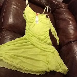 Neon Green Party dress NWT