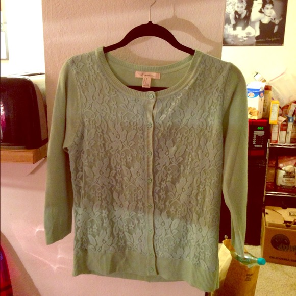 Knit and Lace Cardigan