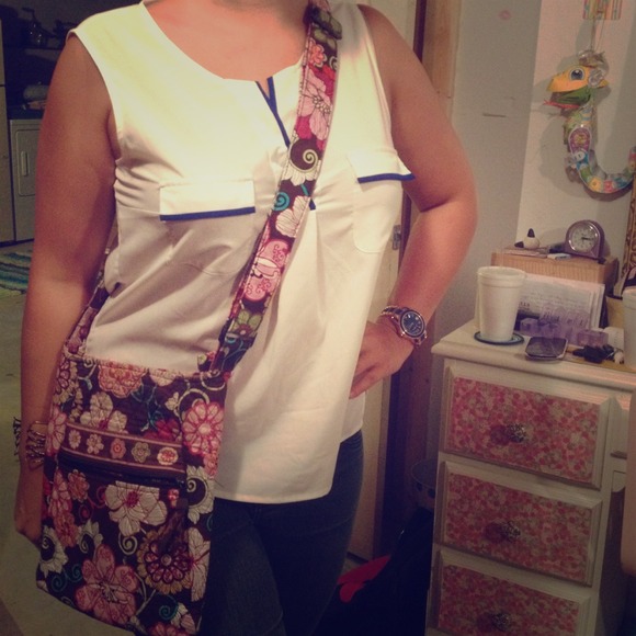 Over the shoulder Vera Bradley bag