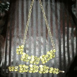 Rhinestone Necklace & bracelet set