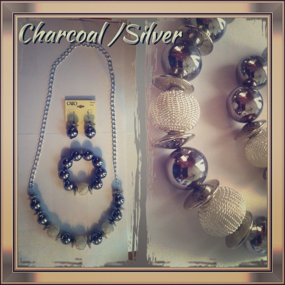 Charcoal/Silver Necklace