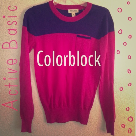 Active Basic Sweaters - Colorblock sweater *will ship 8/17