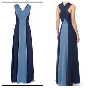 ⛔Not available⛔Reiss Indigo Color Block Maxi Dress