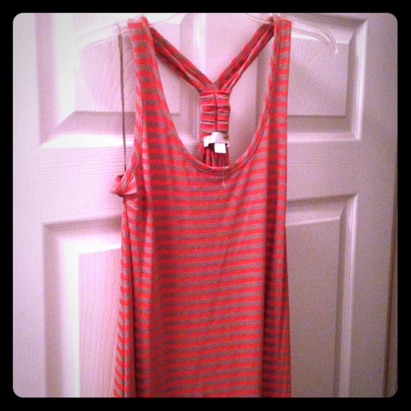 Brown and orange maxi dress