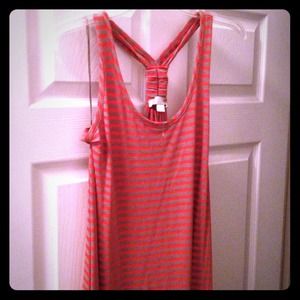 Brown and orange maxi dress