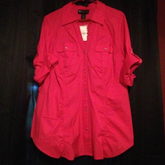 ✂️Reduced✂️Lane Bryant pink button down shirt18/20