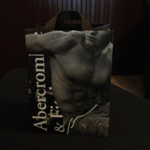 Abercrombie shopping bag. Hot dude!