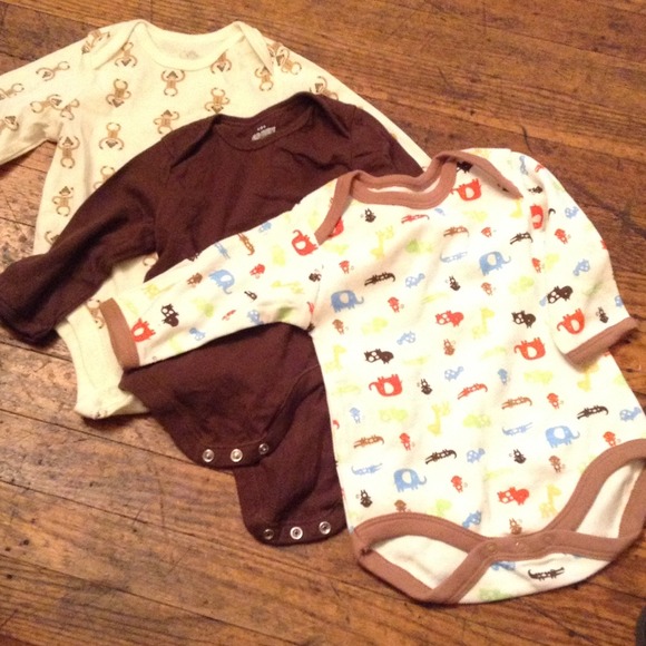 SOLD 3 long sleeve onsies