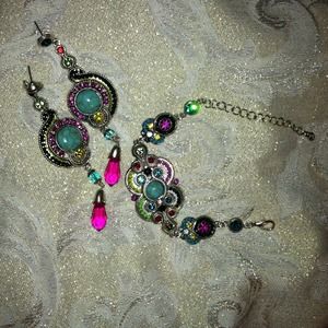 Bracelet with matching earrings