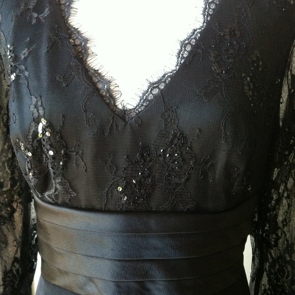Exquisite Black Lace Formal. BNWOT - Picture 4 of 4