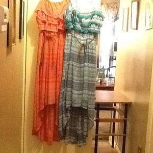 2 Olsenboye Maxi Hi-lo dresses