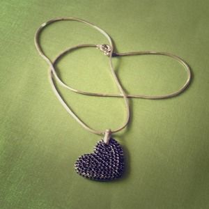 Marcasite Heart Pendant and Chain❤